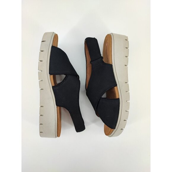 Clarks Women's Unstructured Cushion Strap Black Platform Sandals Size 7M US - Picture 5 of 9